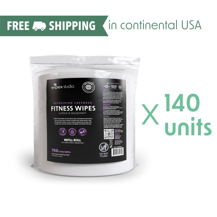 Wipex 700 Plant-Based Gym Wipes Bulk Refill Roll | Natural Fitness Equipment Wipes