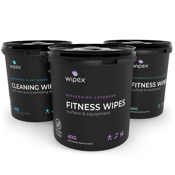 Wipex 400ct gym wipes dispensing bucket