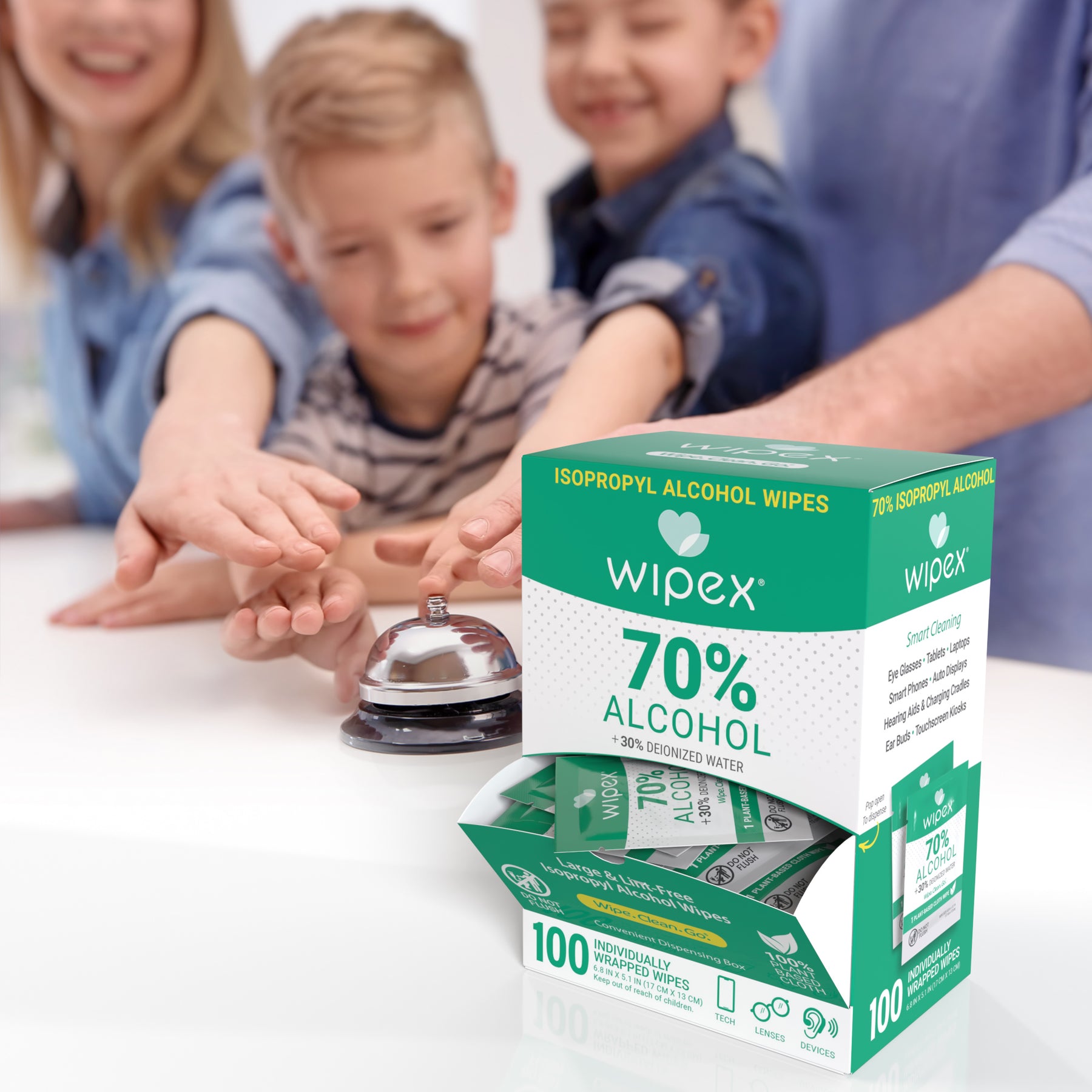 Wipex 70% Isopropyl Alcohol Wipes – 100 Single Sachets – Wipex Co.