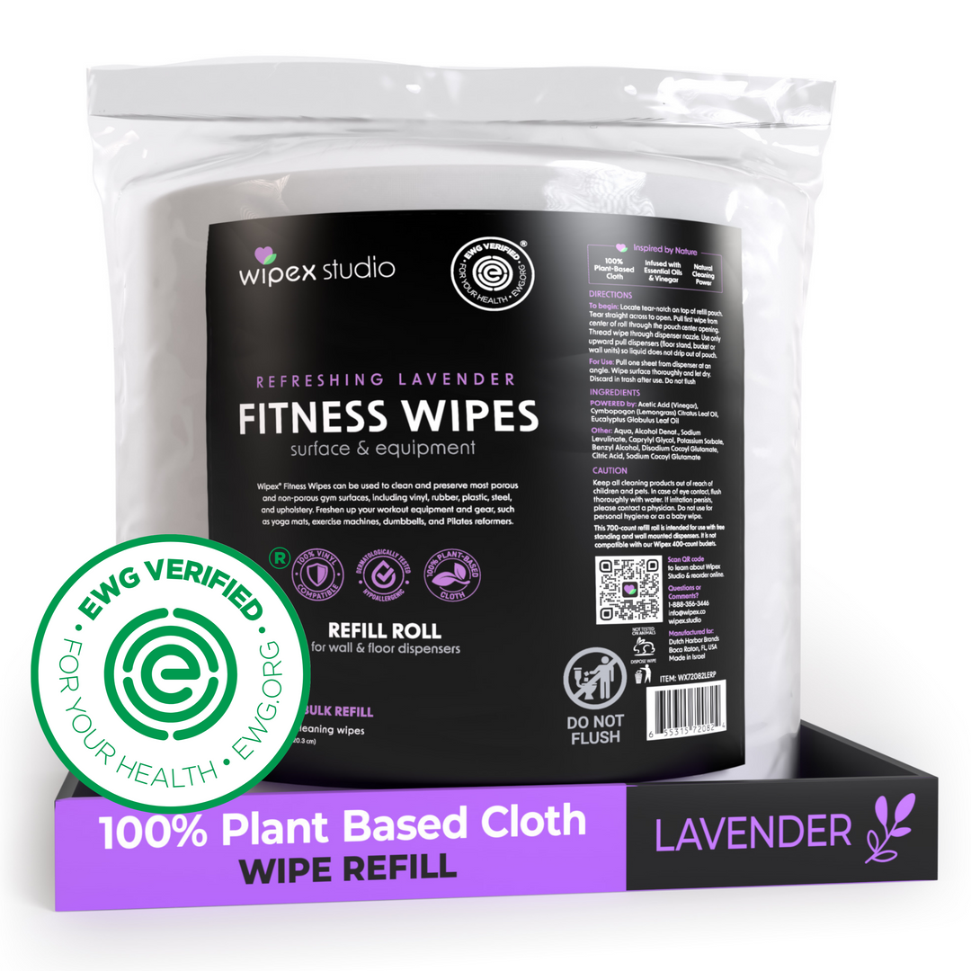 Wipex® Plant-Based Cloth Gym Wipes – 700ct Bulk Refill Roll