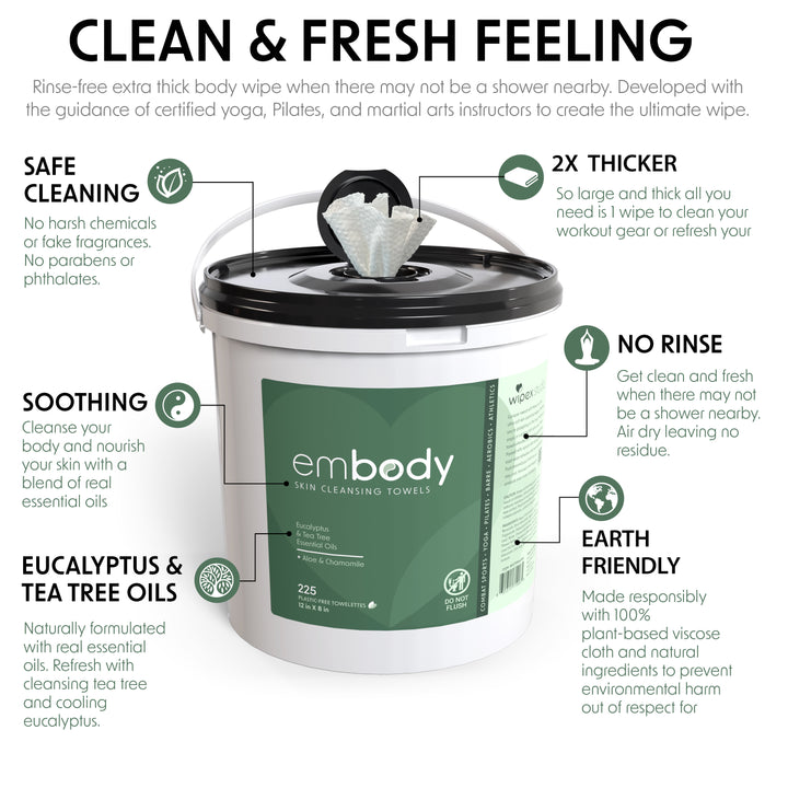 Embody® 225ct Eco Body Wipes – Refill Bucket for Wellness Studios - product_type by Wipex Co. - Available at wipex-natural-wipes.myshopify.com