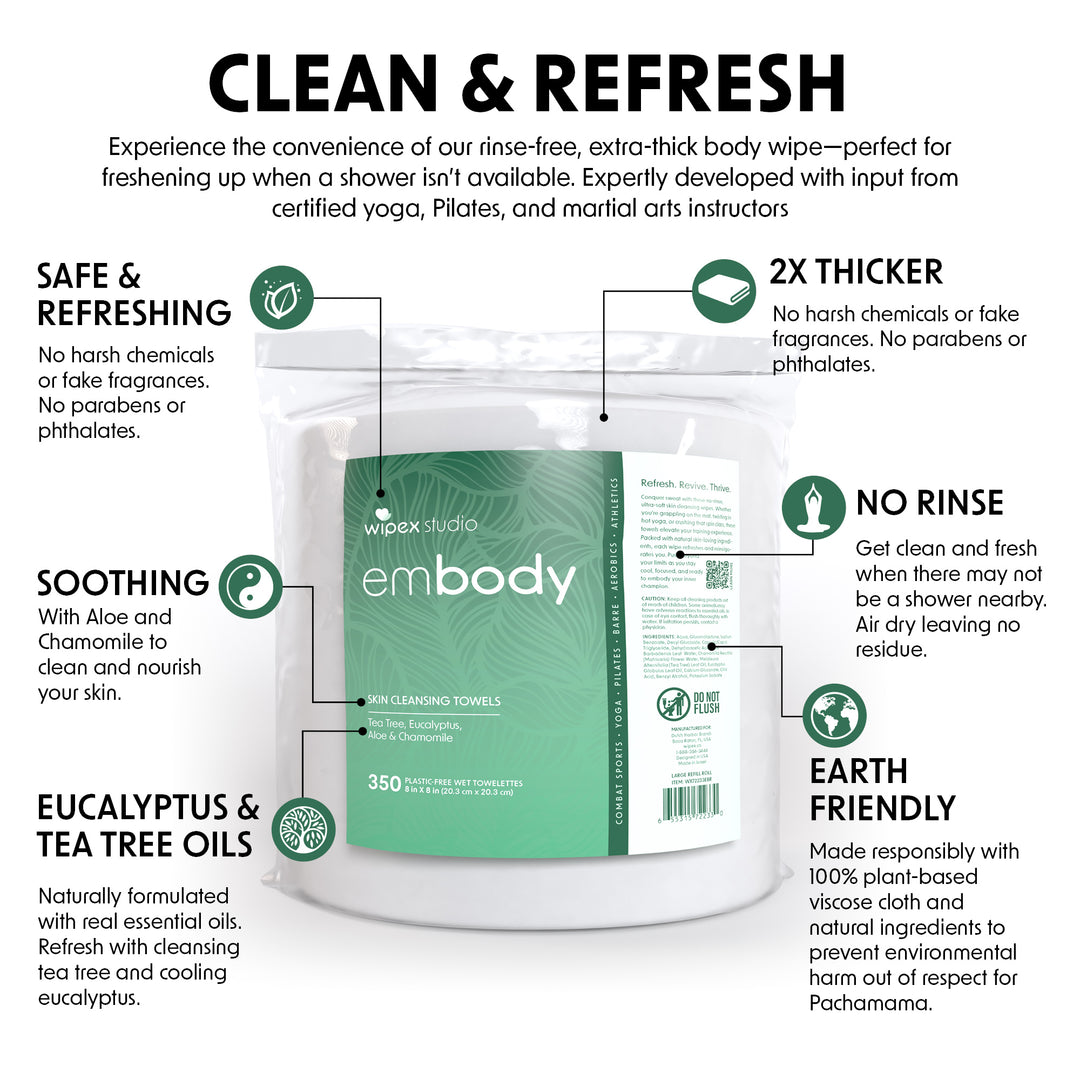 Embody™ Natural Body Wipes 350ct Mega Roll | Premium Hygiene for Active Lifestyles - product_type by Wipex Co. - Available at wipex-natural-wipes.myshopify.com