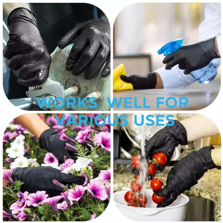 HandCare Black Nitrile Gloves - Exam Grade, Powder Free (4 Mil) - Multipurpose Gloves by Gloves.com - Available at wipex-natural-wipes.myshopify.com