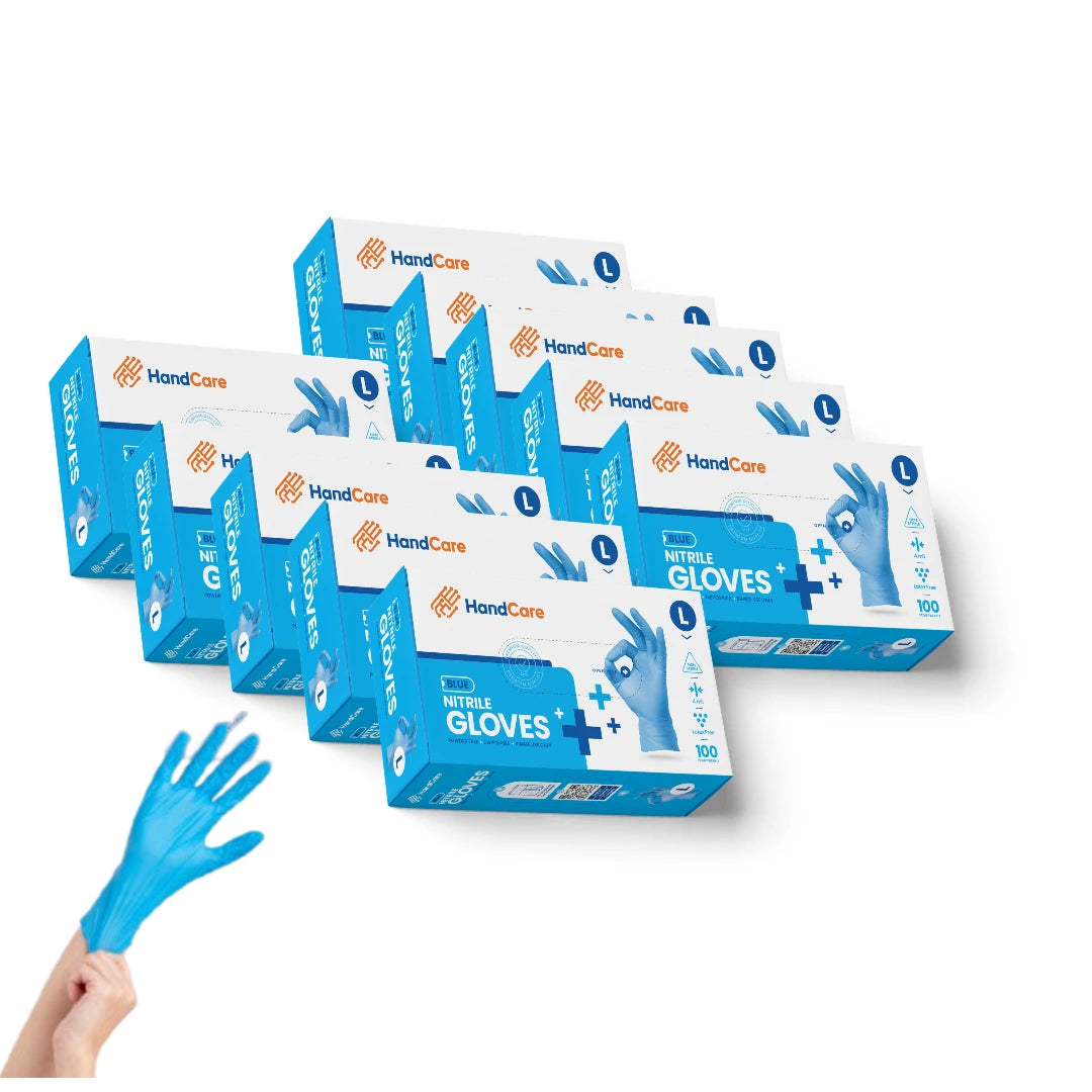 HandCare Blue Nitrile Gloves - Exam Grade, Powder Free (4 Mil), 1,000 Gloves - product_type by Gloves.com - Available at wipex-natural-wipes.myshopify.com