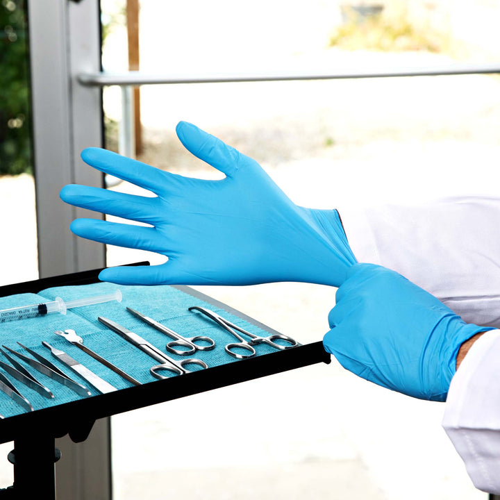 HandCare Blue Nitrile Gloves - Exam Grade, Powder Free (4 Mil), 1,000 Gloves - product_type by Gloves.com - Available at wipex-natural-wipes.myshopify.com
