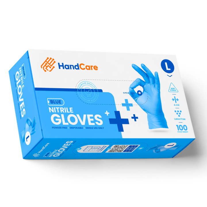 HandCare Blue Nitrile Gloves - Exam Grade, Powder Free (4 Mil), 1,000 Gloves - product_type by Gloves.com - Available at wipex-natural-wipes.myshopify.com