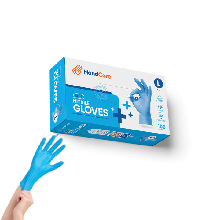 HandCare Blue Nitrile Gloves - Exam Grade, Powder Free (4 Mil), 1,000 Gloves - product_type by Gloves.com - Available at wipex-natural-wipes.myshopify.com