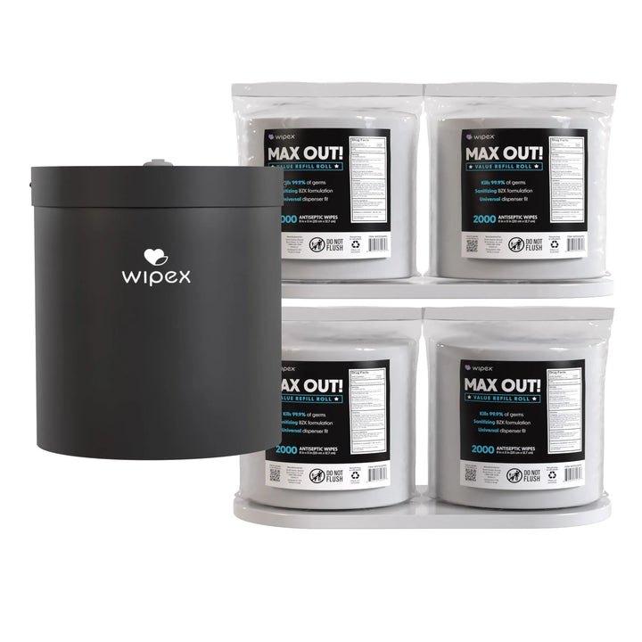 MAX OUT!® Economy 2000ct BZK Sanitizing Wipes Value Refill Roll – Lint-Free, Alcohol-Free -  by Wipex Co. - Available at wipex-natural-wipes.myshopify.com
