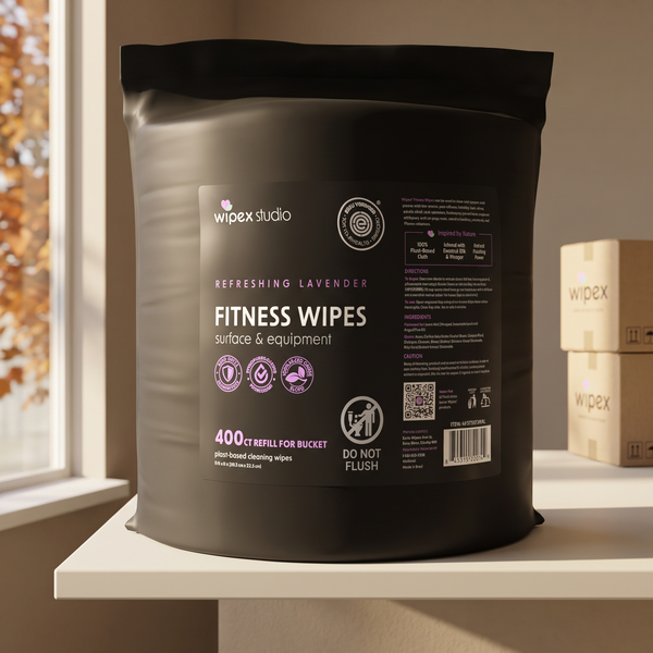 Wipex Natural Fitness Equipment Wipes 700-count bulk refill roll for gym equipment cleaning