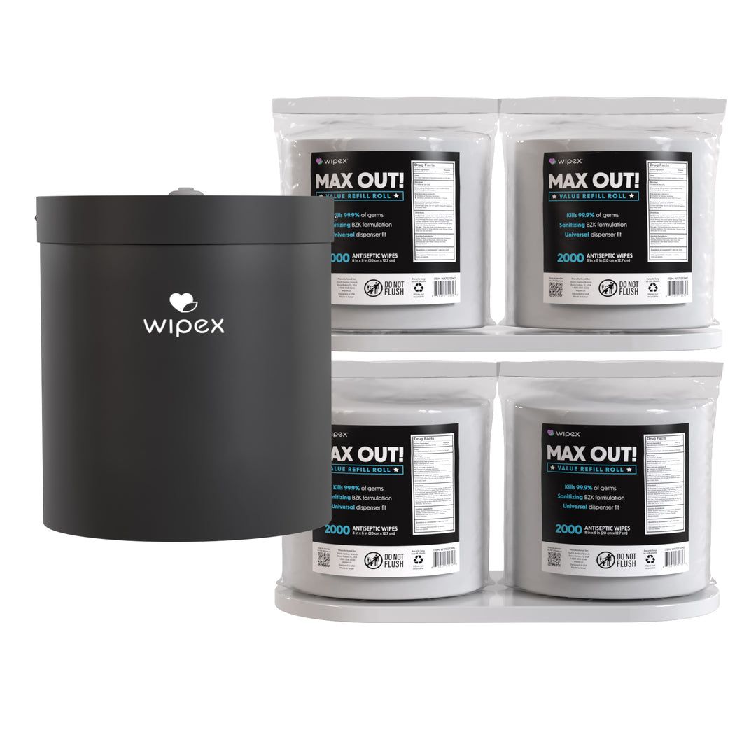 MAX OUT!® Economy 2000ct BZK Sanitizing Wipes Value Refill Roll – Lint-Free, Alcohol-Free