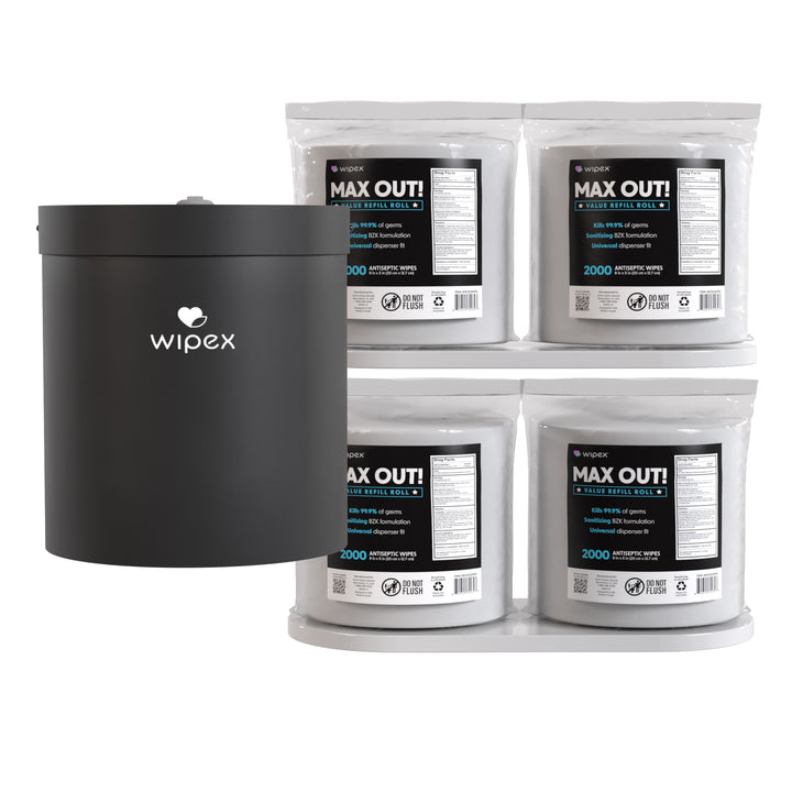 MAX OUT!® Economy 2000ct BZK Sanitizing Wipes Value Refill Roll – Lint-Free, Alcohol-Free