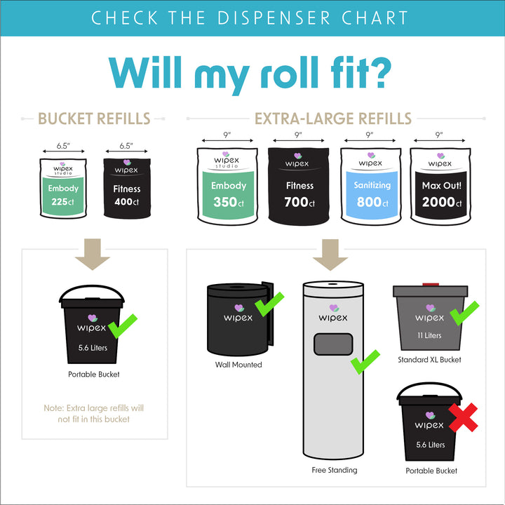 Wipex Premium Studio White Floor Dispenser for Bulk Gym Wipes | Stainless Steel | Free Standing Model