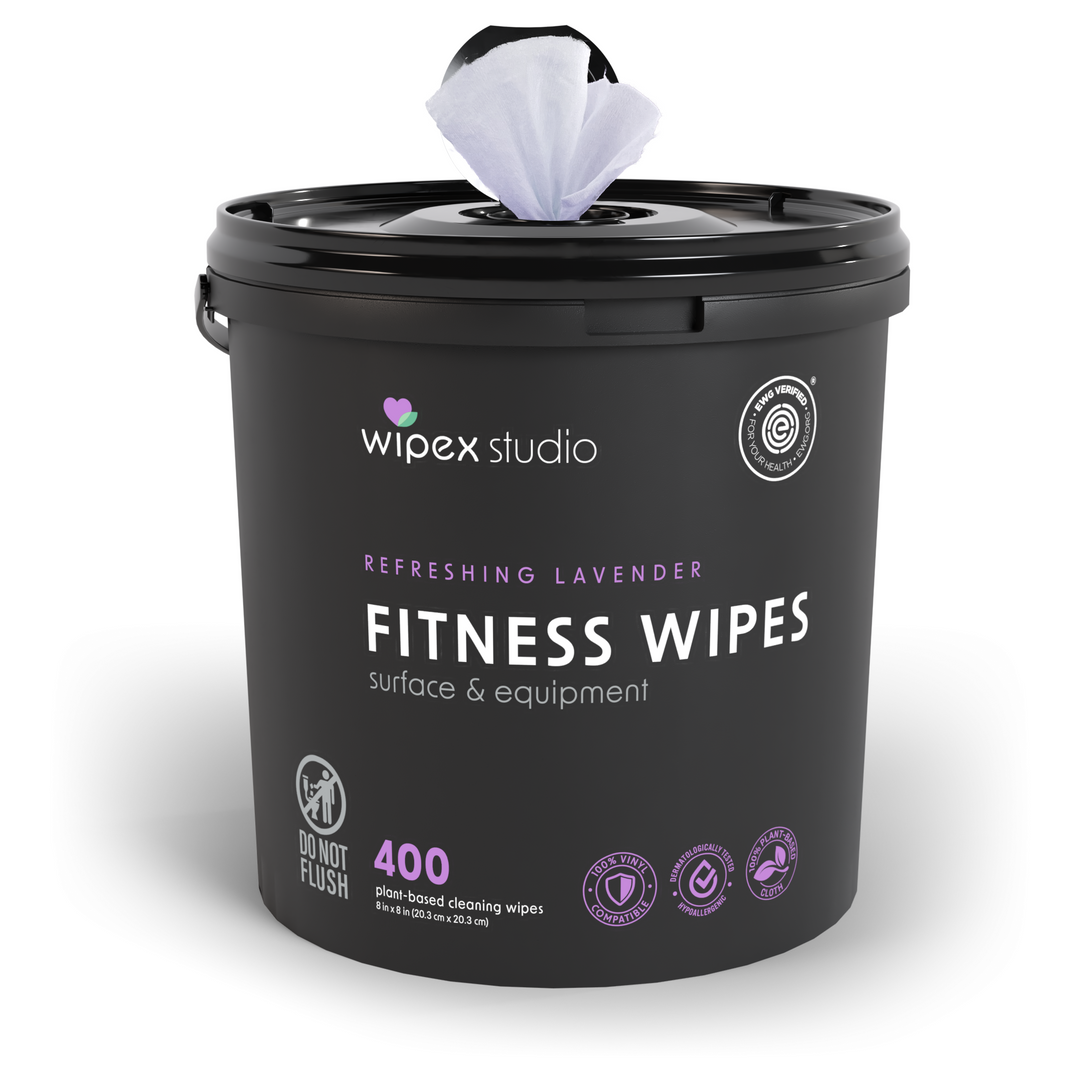 Wipex 400 Yoga Mat Wipes | Natural | Plant-based | For Fitness & Yoga Gear, Chiropractic, Massage Tables
