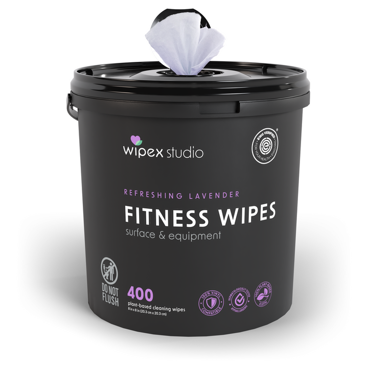 Wipex 400 Yoga Mat Wipes | Natural | Plant-based | For Fitness & Yoga Gear, Chiropractic, Massage Tables