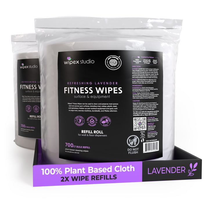 Wipex 700 Plant-Based Gym Wipes Bulk Refill Roll | Natural Fitness Equipment Wipes