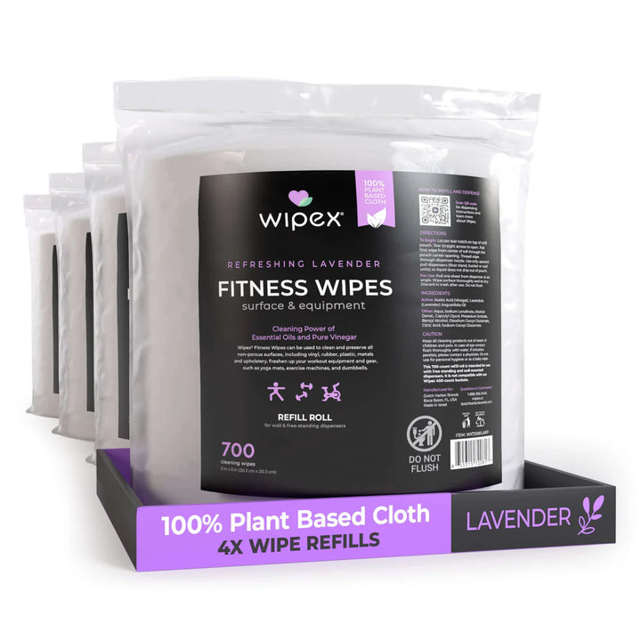 Wipex Natural Fitness Equipment Wipes 700ct Bulk Gym Refill Roll