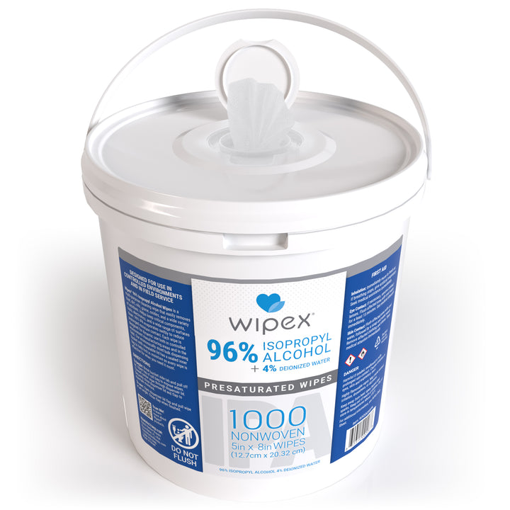 Wipex® Bulk Isopropyl Alcohol 1000 Wipes Per Bucket | High Purity | Commercial/Industrial Grade