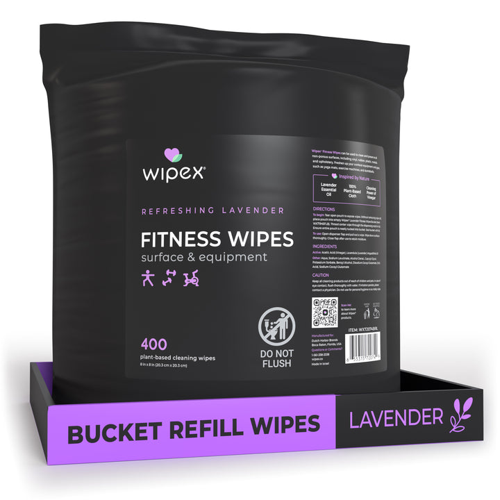 Wipex 400ct Natural Gym Wipes for Fitness Equipment | Portable Dispensing Bucket or Refill | Plant-Based - product_type by Wipex Co. - Available at wipex-natural-wipes.myshopify.com
