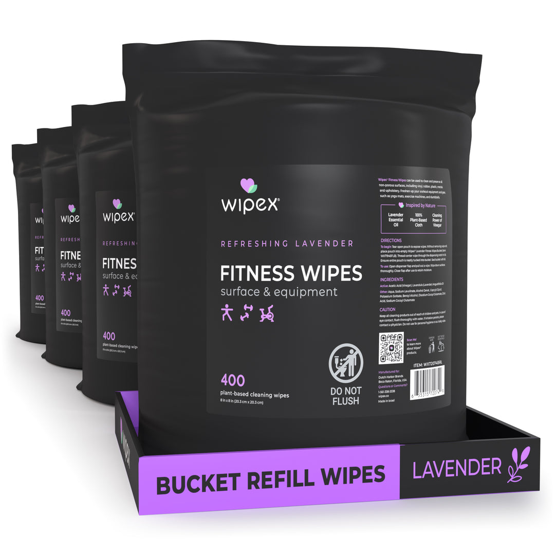 Wipex 400ct Natural Gym Wipes for Fitness Equipment | Portable Dispensing Bucket or Refill | Plant-Based - product_type by Wipex Co. - Available at wipex-natural-wipes.myshopify.com