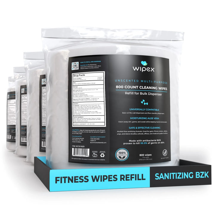 Wipex® 800ct Bulk Antibacterial Wipes Refill Roll | Skin-Safe Sanitizing Wipe | Biodegradable Cloth -  by Wipex Co. - Available at wipex-natural-wipes.myshopify.com