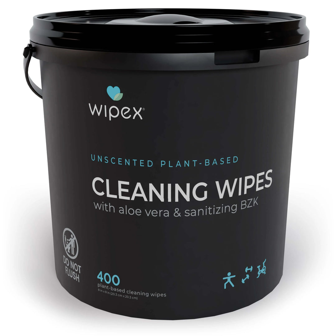 Wipex® Bulk Antibacterial Wipes Portable Dispensing Bucket 400ct | Skin-Safe Sanitizing Wipe | Biodegradable Cloth -  by Wipex Co. - Available at wipex-natural-wipes.myshopify.com