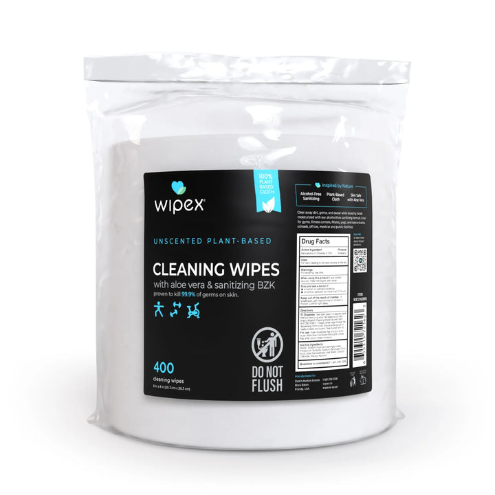 Wipex® Bulk Antibacterial Wipes Portable Dispensing Bucket 400ct | Skin-Safe Sanitizing Wipe | Biodegradable Cloth -  by Wipex Co. - Available at wipex-natural-wipes.myshopify.com