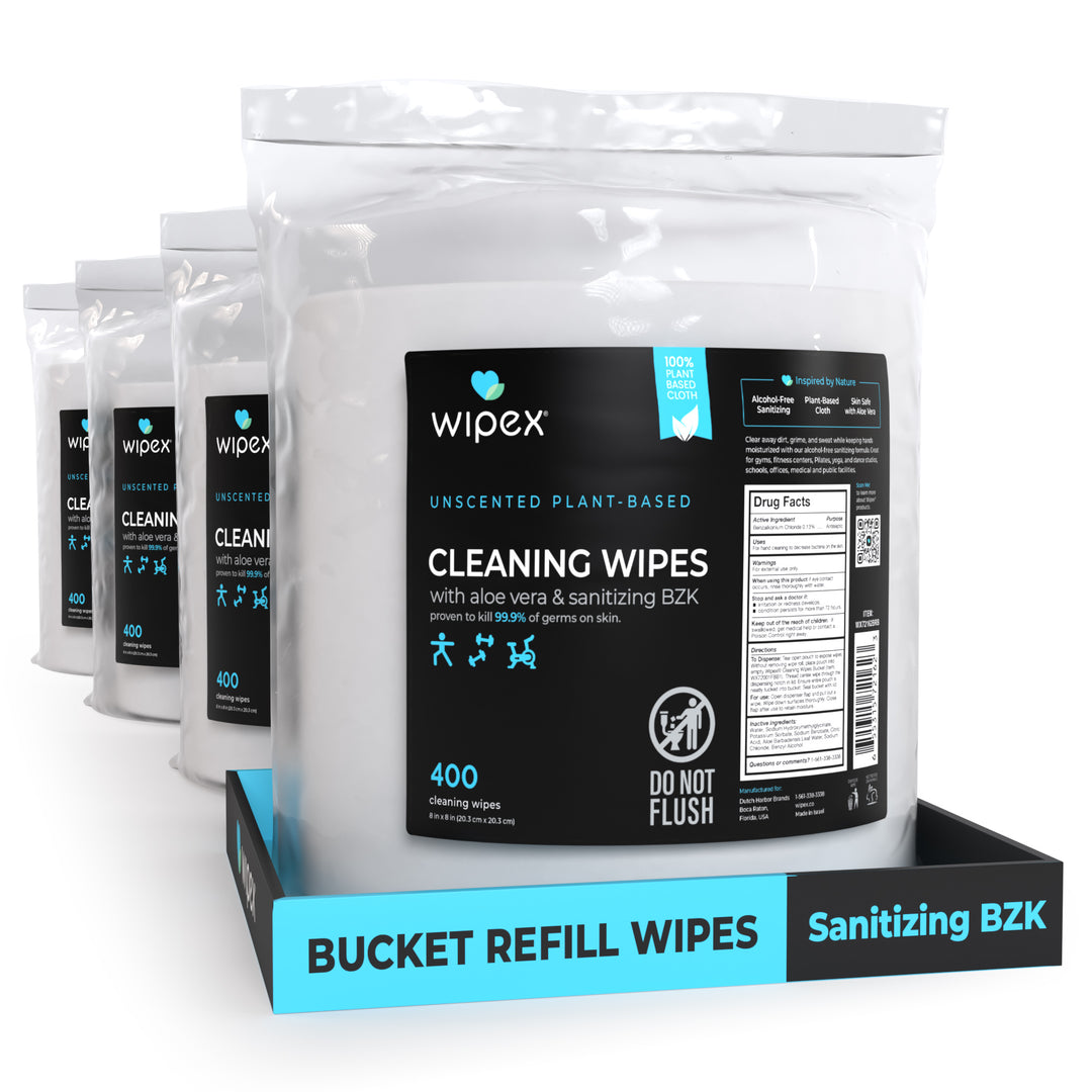 Wipex® Bulk Antibacterial Wipes Portable Dispensing Bucket 400ct | Skin-Safe Sanitizing Wipe | Biodegradable Cloth - product_type by Wipex Co. - Available at wipex-natural-wipes.myshopify.com