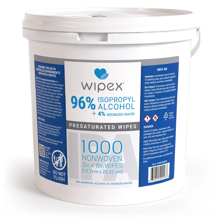 Wipex Bulk Isopropyl Alcohol Wipes – 70% & 96% | 1000ct Bucket -  by Wipex Co. - Available at wipex-natural-wipes.myshopify.com