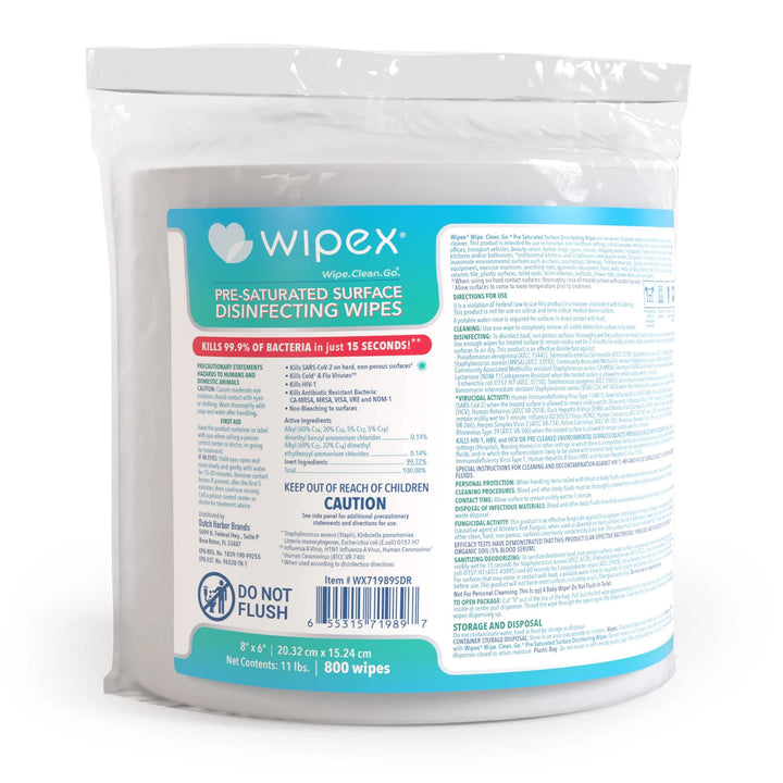 Wipex® EPA-Registered Disinfecting Wipes Roll 800-count -  by Wipex Co. - Available at wipex-natural-wipes.myshopify.com
