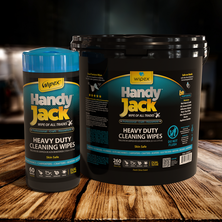 Wipex® Handy Jack® Heavy Duty Cleaning Wipes 260ct | Bulk Value Bucket - product_type by Wipex Co. - Available at wipex-natural-wipes.myshopify.com