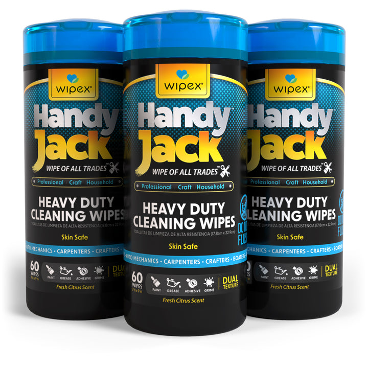 Wipex® Handy Jack® Heavy Duty Cleaning Wipes 60ct Canister Dummy - product_type by Wipex Co. - Available at wipex-natural-wipes.myshopify.com