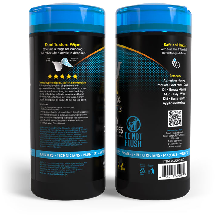 Wipex® Handy Jack® Heavy Duty Cleaning Wipes 60ct Canister Dummy - product_type by Wipex Co. - Available at wipex-natural-wipes.myshopify.com