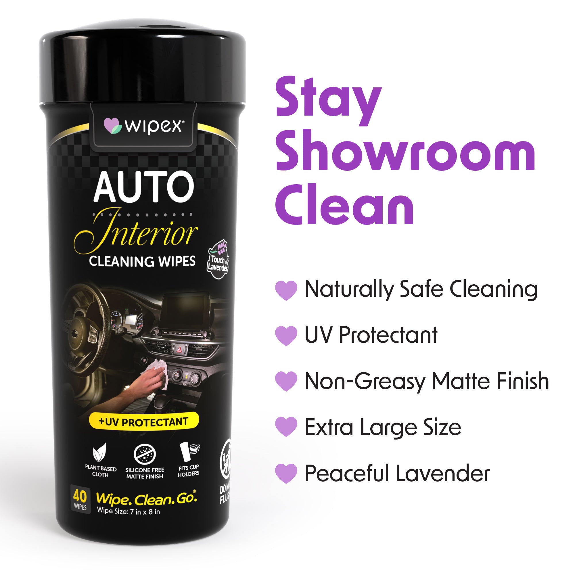 Car Wipes Lavender Scent | Wipex® – Fresh & Gentle Care – Wipex Co.