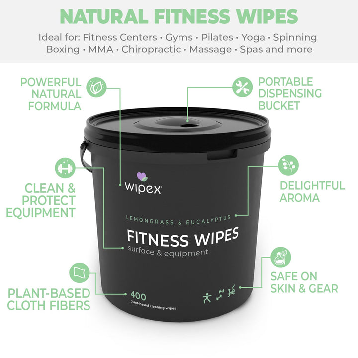Wipex Natural Gym Wipes Starter Bundle | Dispenser Bucket with Refill | Plant-Based Wipes for Fitness Equipment - product_type by Wipex Co. - Available at wipex-natural-wipes.myshopify.com