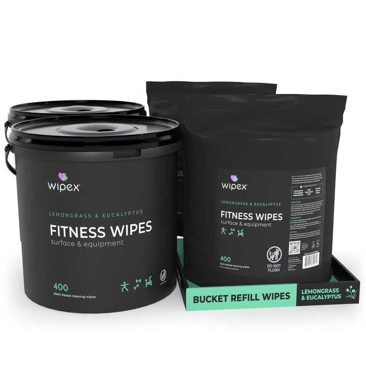 Wipex Natural Gym Wipes Starter Bundle | Dispenser Bucket with Refill | Plant-Based Wipes for Fitness Equipment - product_type by Wipex Co. - Available at wipex-natural-wipes.myshopify.com