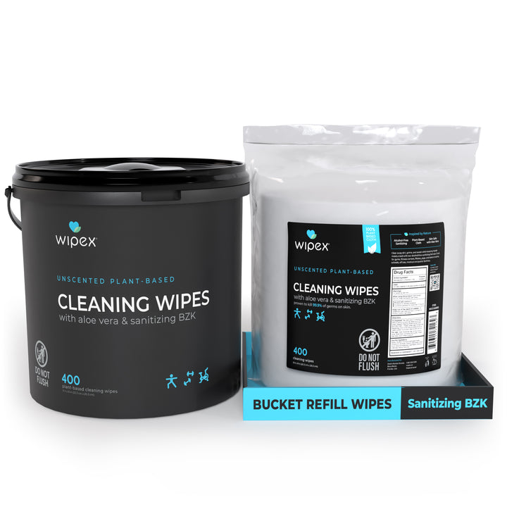 Wipex Natural Gym Wipes Starter Bundle | Dispenser Bucket with Refill | Plant-Based Wipes for Fitness Equipment - product_type by Wipex Co. - Available at wipex-natural-wipes.myshopify.com