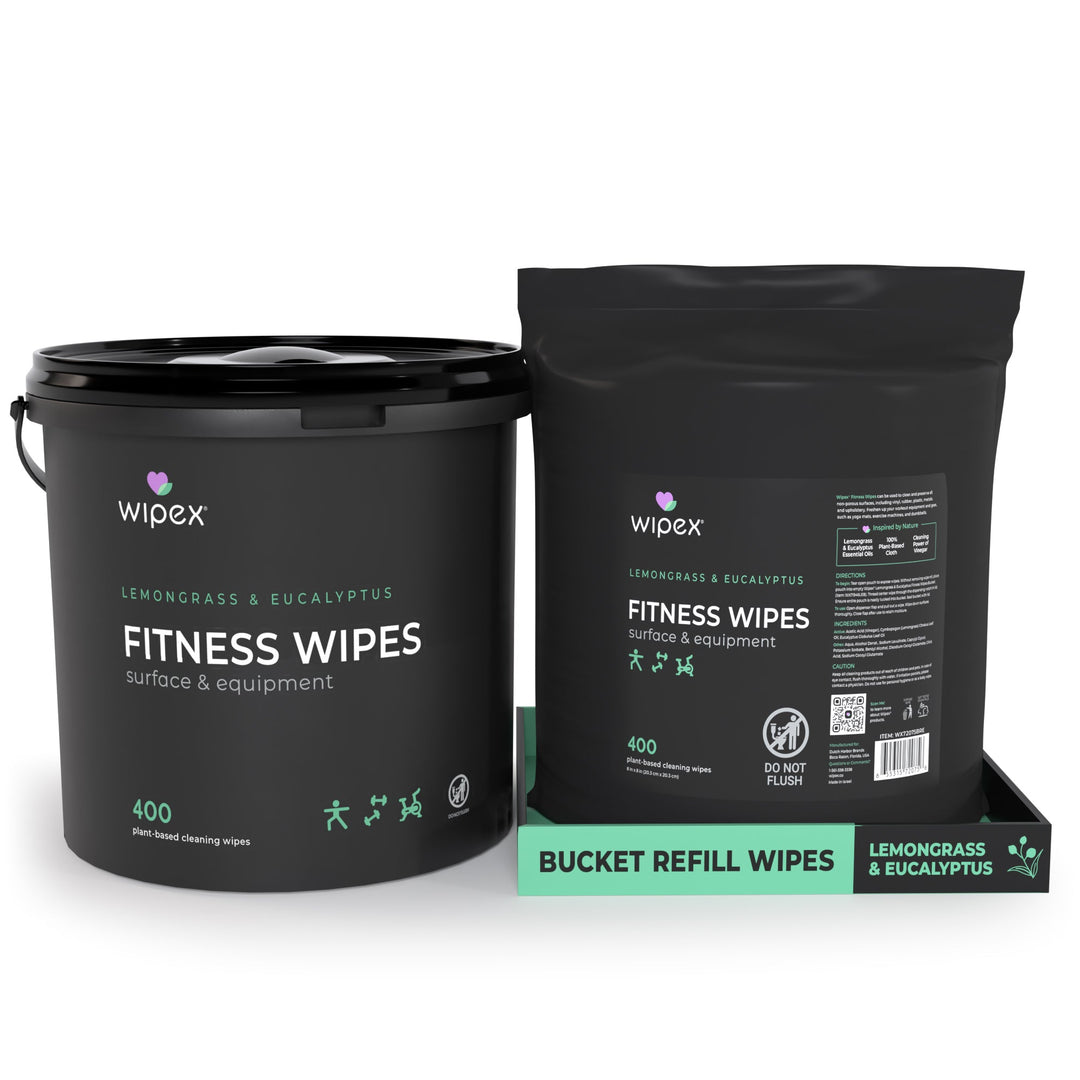 Wipex Natural Gym Wipes Starter Bundle | Dispenser Bucket with Refill | Plant-Based Wipes for Fitness Equipment - product_type by Wipex Co. - Available at wipex-natural-wipes.myshopify.com