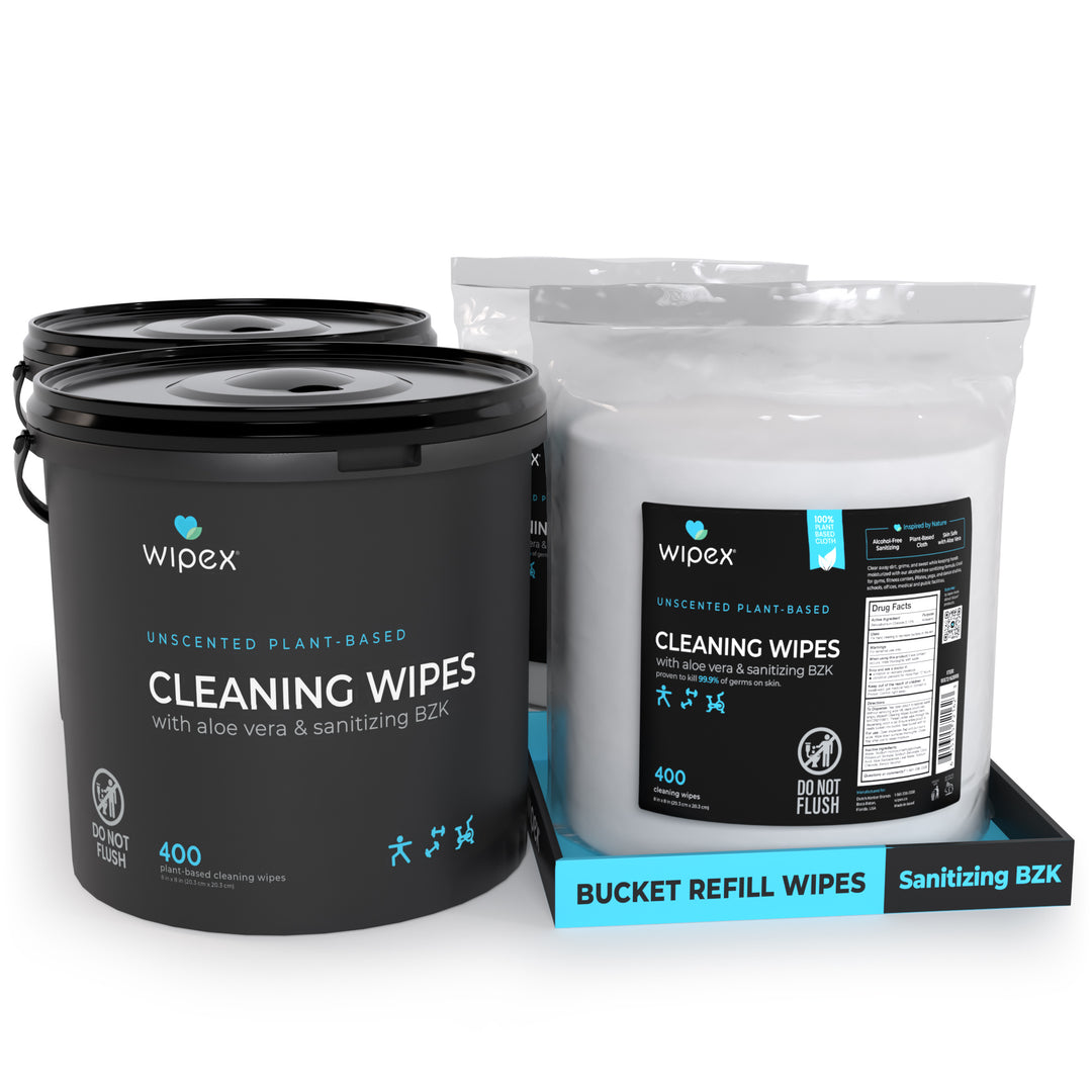 Wipex Natural Gym Wipes Starter Bundle | Dispenser Bucket with Refill | Plant-Based Wipes for Fitness Equipment - product_type by Wipex Co. - Available at wipex-natural-wipes.myshopify.com