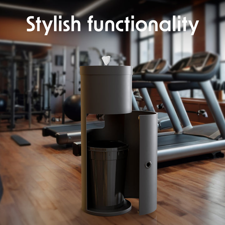 Wipex Premium Matte Floor Dispenser for Bulk Gym Wipes | Stainless Steel | Free Standing Model - product_type by Wipex Co. - Available at wipex-natural-wipes.myshopify.com