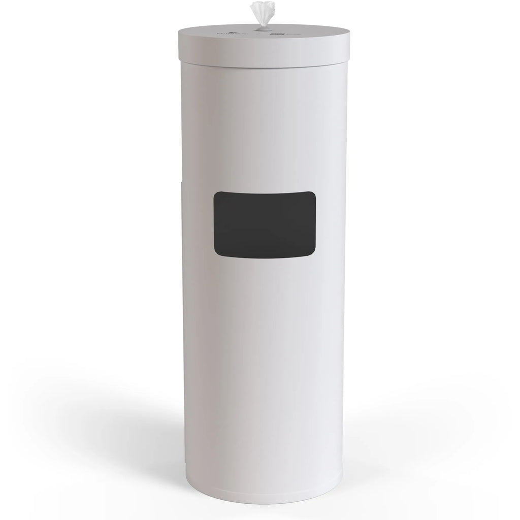 Stainless Steel Gym Wipes Dispenser - Free Standing Floor Unit