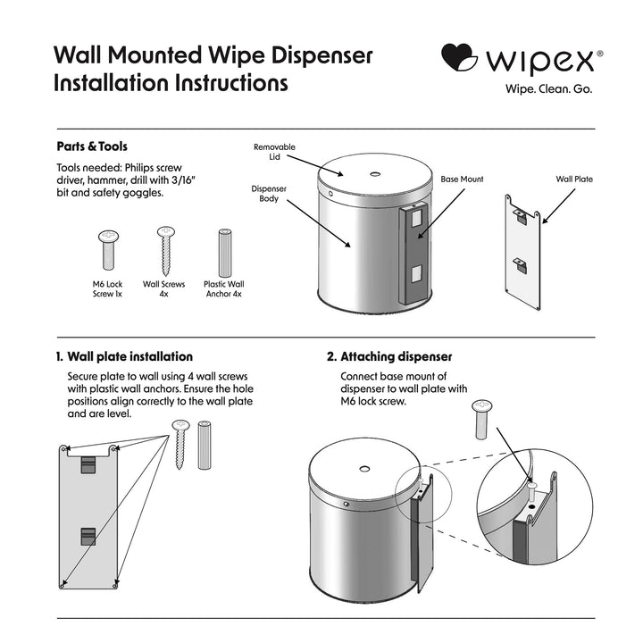 Wipex® Stainless Steel Wall-Mounted Wipes Dispenser for Refill Rolls with Modern Design - product_type by Wipex Co. - Available at wipex-natural-wipes.myshopify.com