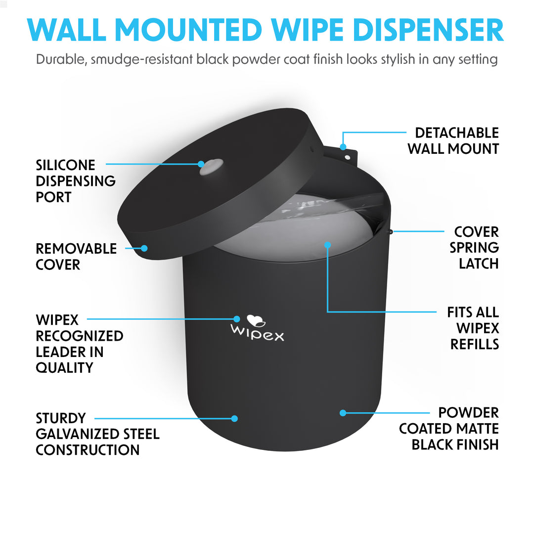 Wipex® Stainless Steel Wall-Mounted Wipes Dispenser for Refill Rolls with Modern Design - product_type by Wipex Co. - Available at wipex-natural-wipes.myshopify.com