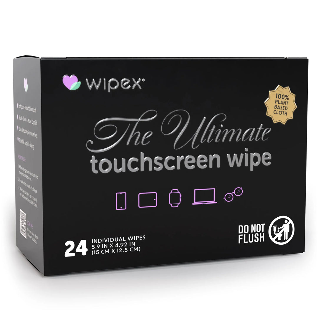 Wipex® Touchscreen Wipes – Plastic-free Screen Cleaning Wipes (24ct Box) -  by Wipex Co. - Available at wipex-natural-wipes.myshopify.com
