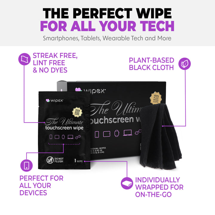 Wipex® Touchscreen Wipes – Plastic-free Screen Cleaning Wipes (24ct Box) - product_type by Wipex Co. - Available at wipex-natural-wipes.myshopify.com