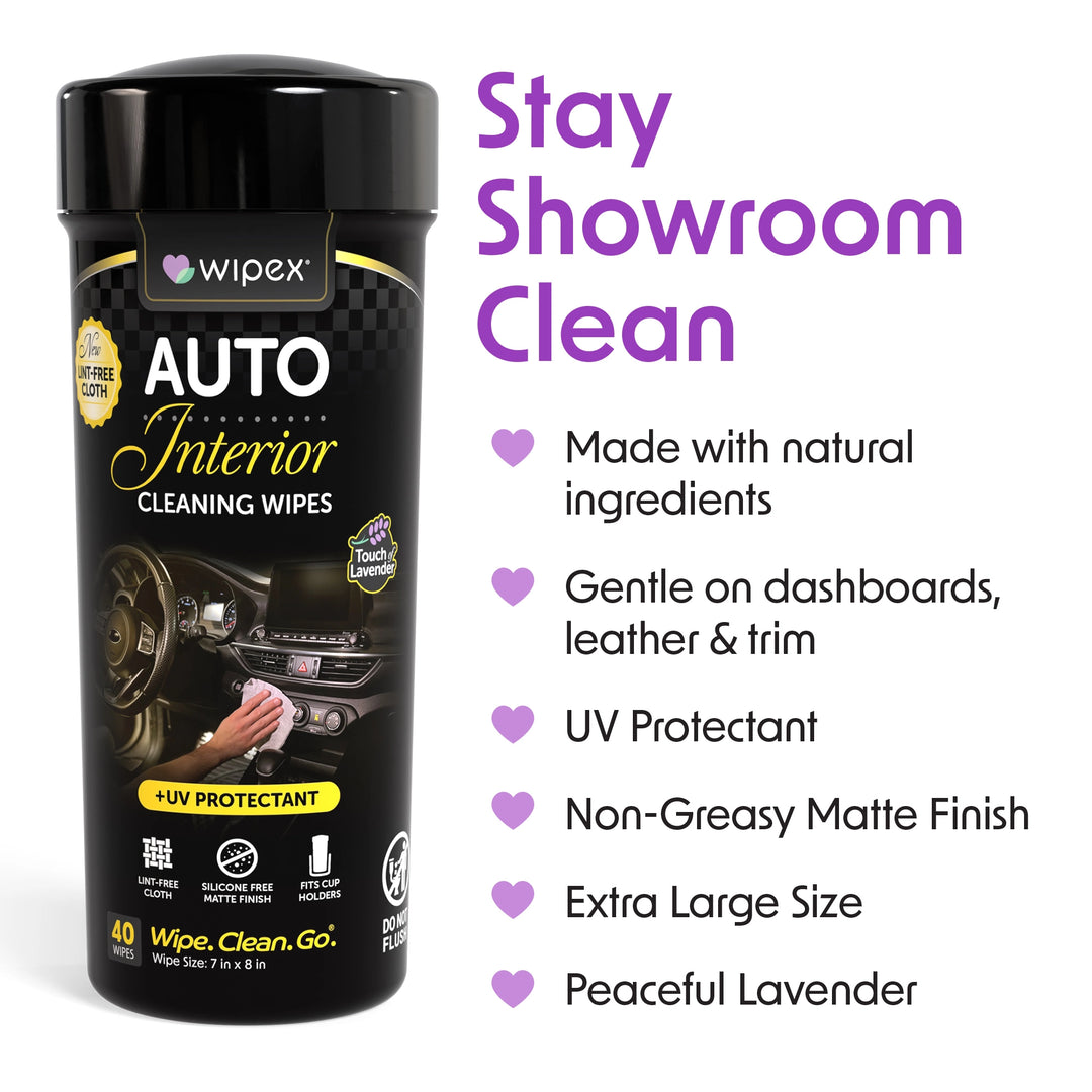 Wipex® Lavender Auto Interior Cleaning Wipes canister