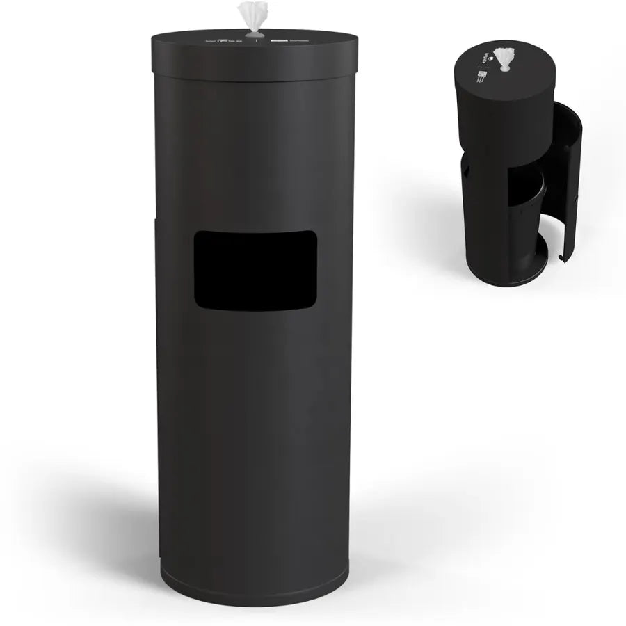 Wipex floor-standing gym wipe dispenser, Matte Black