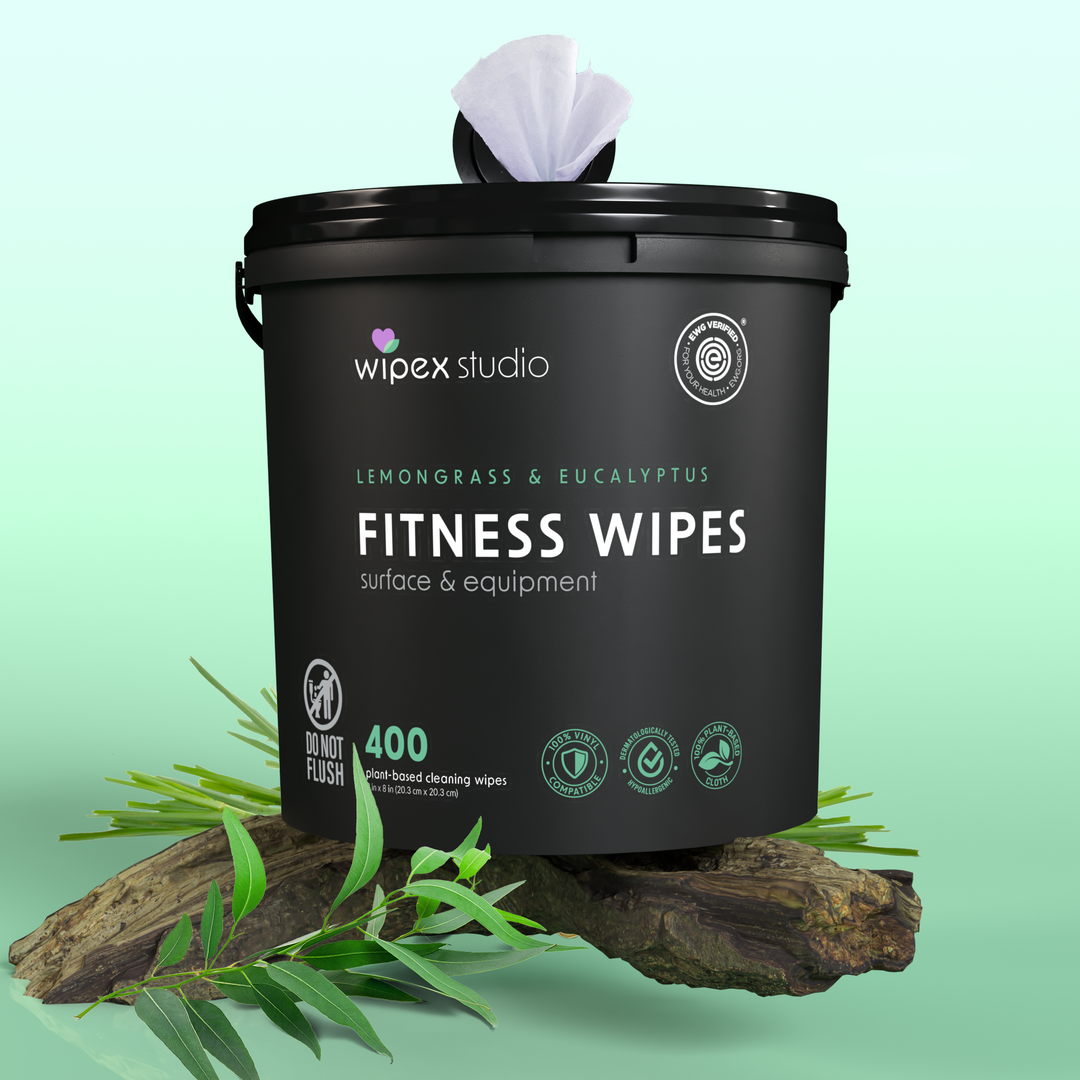 Wipex 400 Yoga Mat Wipes | Natural | Plant-based | For Fitness & Yoga Gear, Chiropractic, Massage Tables