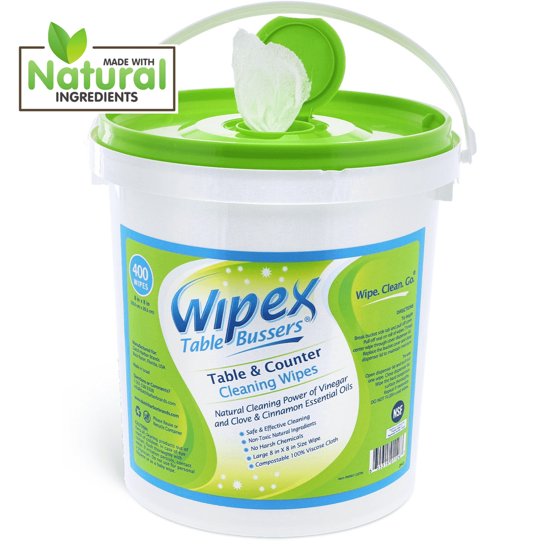 All-Purpose Natural Cleaning Wipes | Biodegradable Cloth | Portable Dispensing Bucket - Wipex Cleaning Wipes