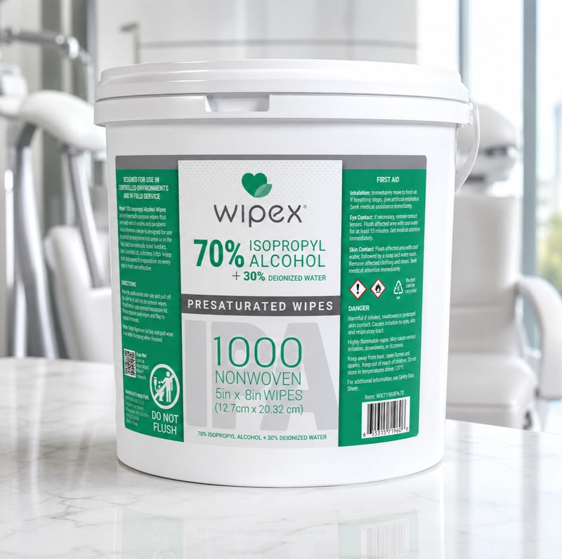 Wipex Bulk Isopropyl Alcohol Wipes – 70% & 96% | 1000ct Bucket