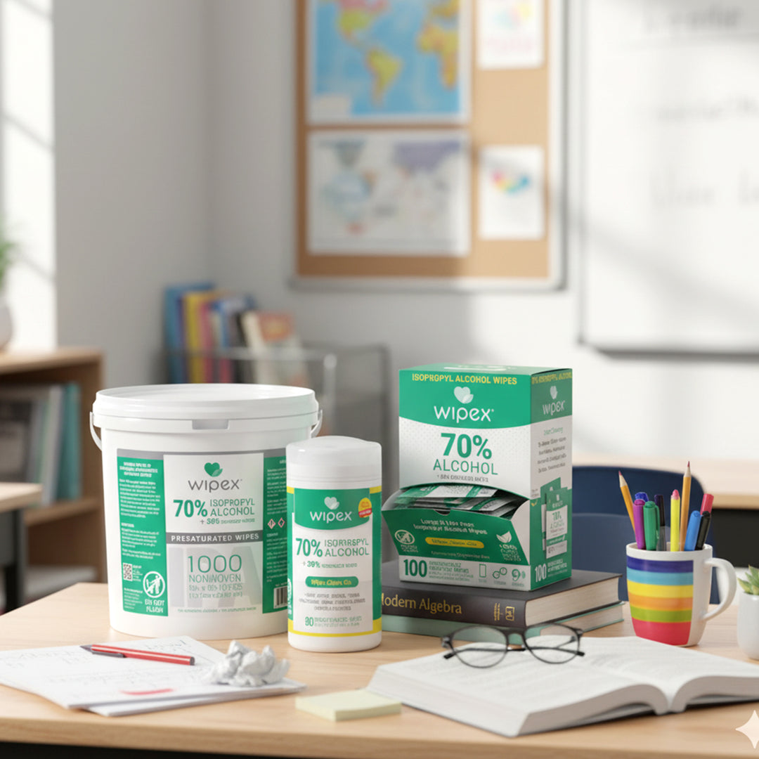 Wipex® 70% Pure Isopropyl Alcohol Wipes Canister 80ct | Commercial/Industrial Grade